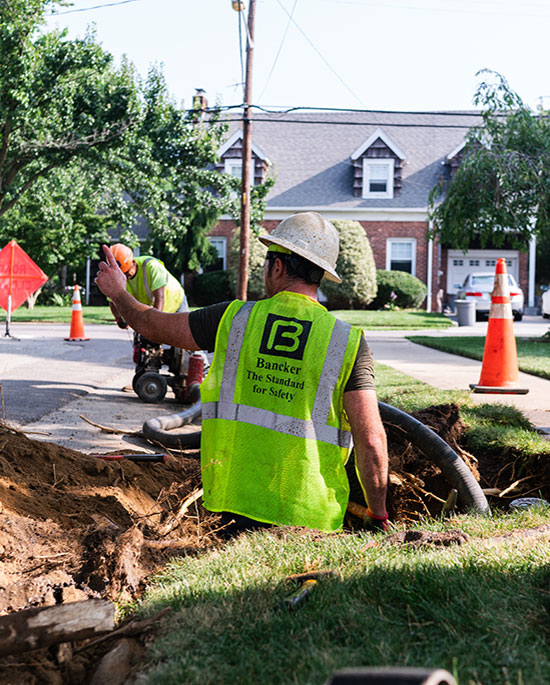 Bancker field employee on site