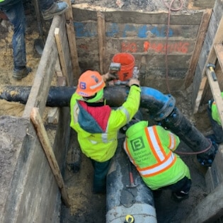 Water main installation and repair